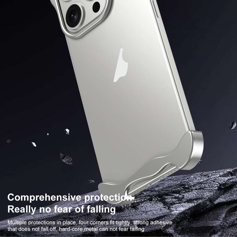 For iPhone 13 Pro Max Aromatherapy Alloy Frameless Phone Case(Black)