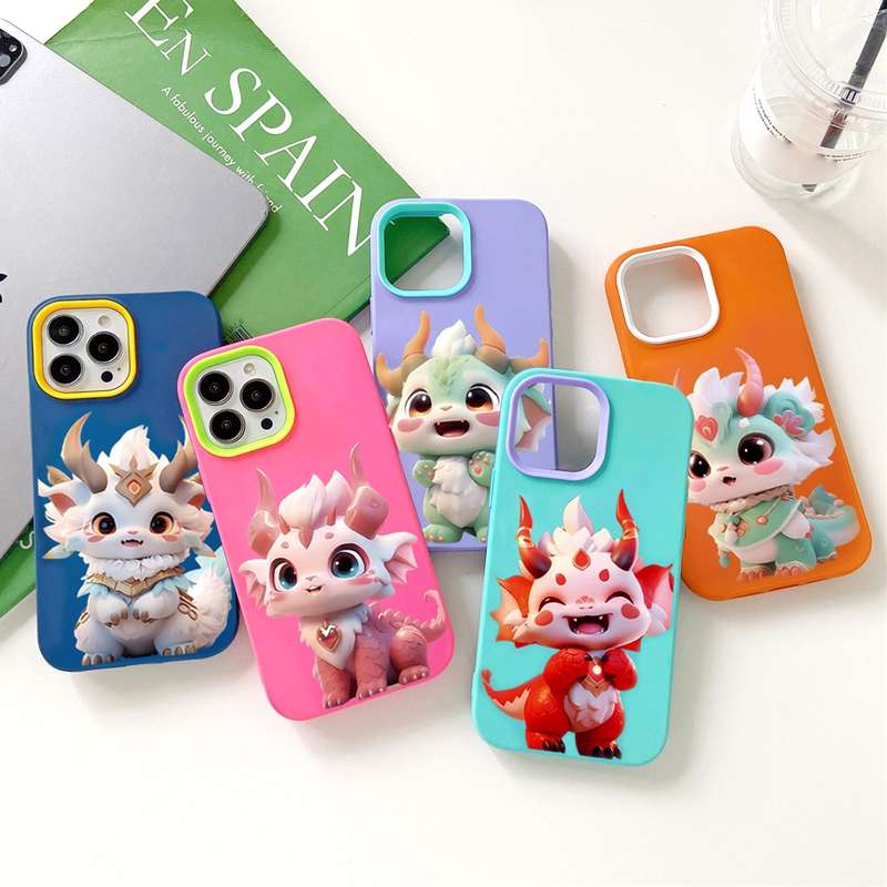 For iPhone 13 Pro Max Loong Baby PC Hybrid TPU Phone Case(Purple)