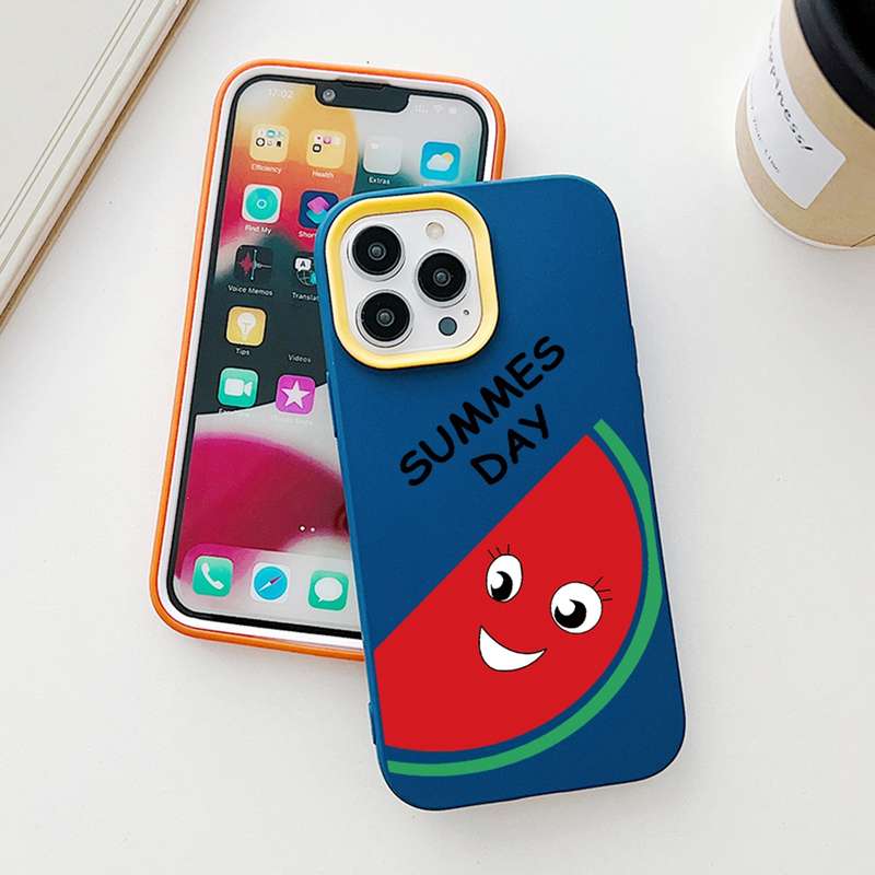For iPhone 13 Watermelon PC Hybrid TPU Phone Case(Royal Blue)