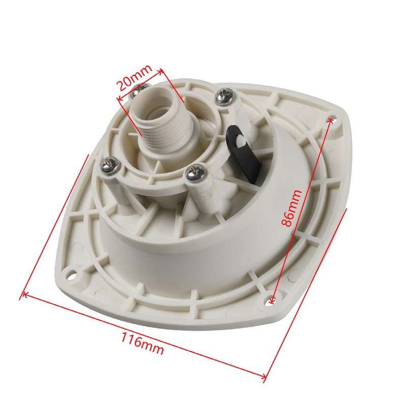 RV Camper Trailer Cars Water Inlet Fill with Screws(White)