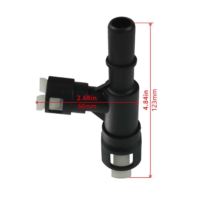 2pcs / Set For Cadillac Car Heater Hose Connector 15055343(Black)