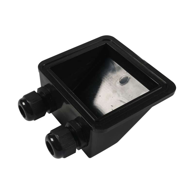 RV Sealed Waterproof Solar Double Cable Entry Gland Box(Black)