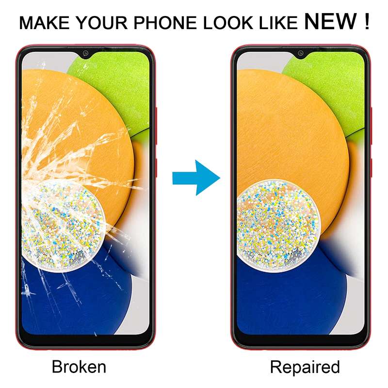 For Samsung Galaxy A03 SM-A035F 10pcs Front Screen Outer Glass Lens with OCA Optically Clear Adhesiv