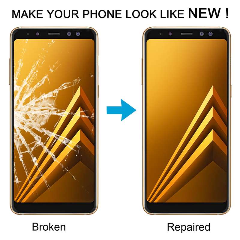 For Samsung Galaxy A8 2018 SM-A530F 10pcs Front Screen Outer Glass Lens with OCA Optically Clear Adh