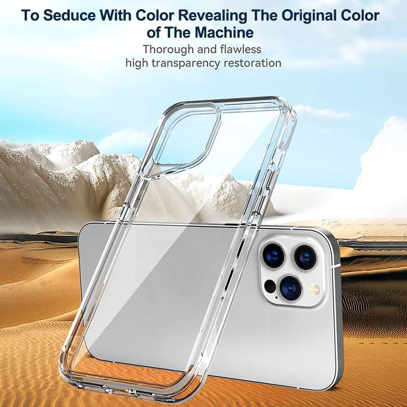 For iPhone 14 Pro Ice Transparent Series TPU + PC + Acrylic Hybrid Phone Case(Purple)