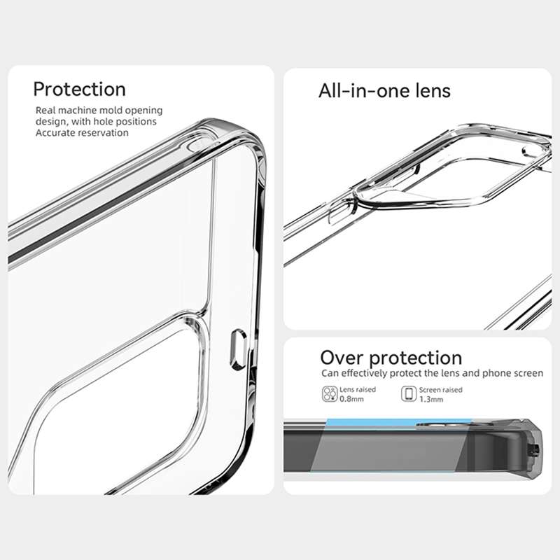 For iPhone 14 Pro Ice Transparent Series TPU + PC + Acrylic Hybrid Phone Case(Purple)