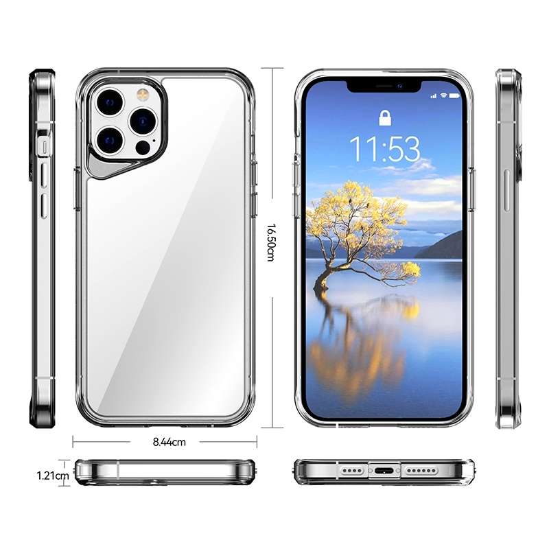 For iPhone 14 Pro Ice Transparent Series TPU + PC + Acrylic Hybrid Phone Case(Purple)