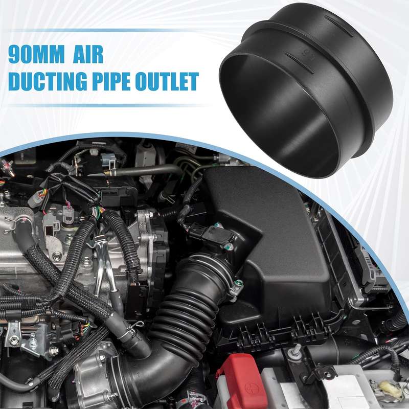 90mm Car Parking Air Ducting Reducer Duct Joiner Connector Pipe