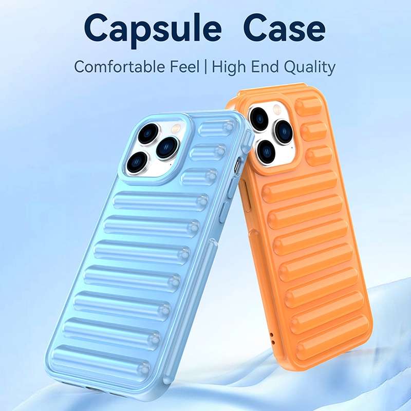 For iPhone 13 Pro Max Capsule Series Candy Color TPU Phone Case(Blue)