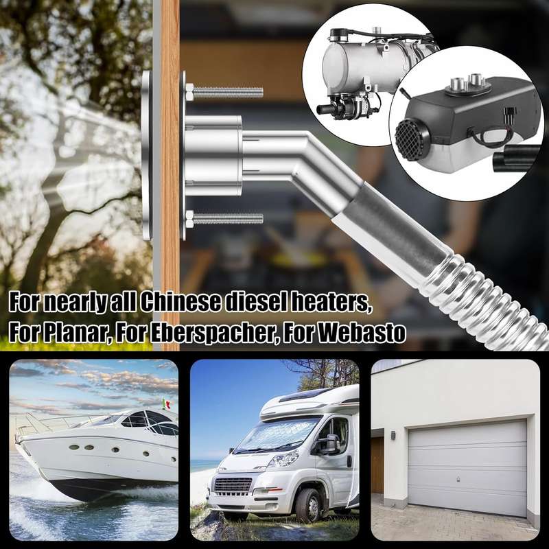 24mm Elbow Marine Parking Heater Stainless Steel Vent