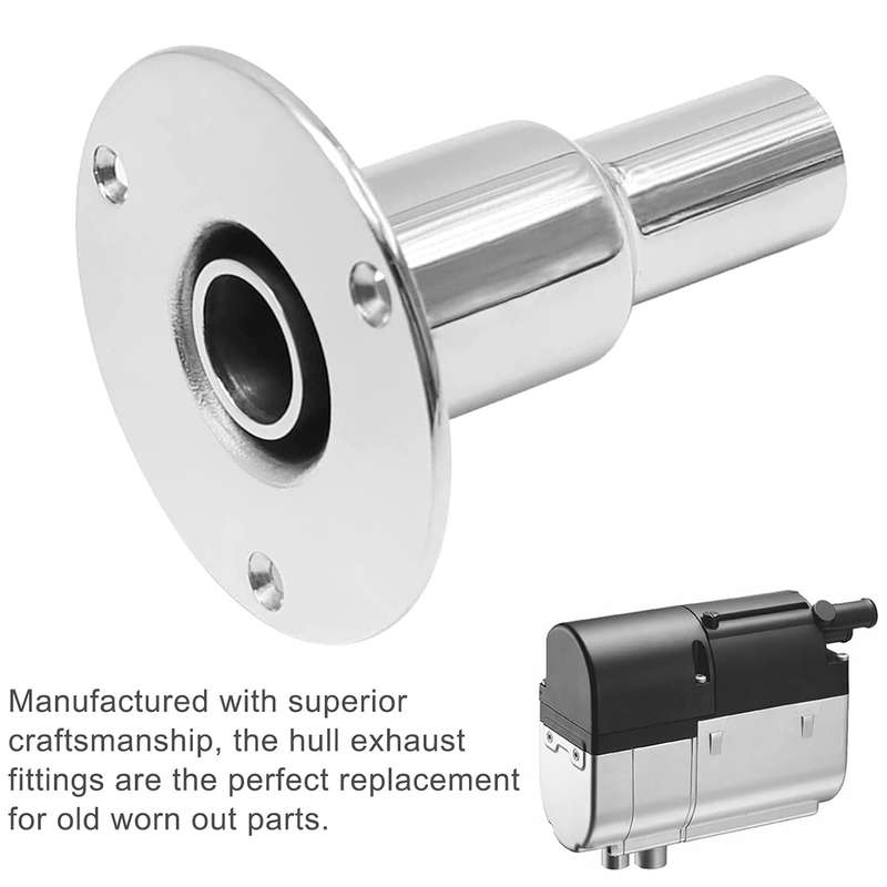 24mm Straight Marine Parking Heater Stainless Steel Vent