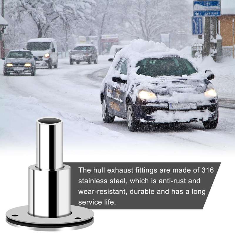 24mm Straight Marine Parking Heater Stainless Steel Vent