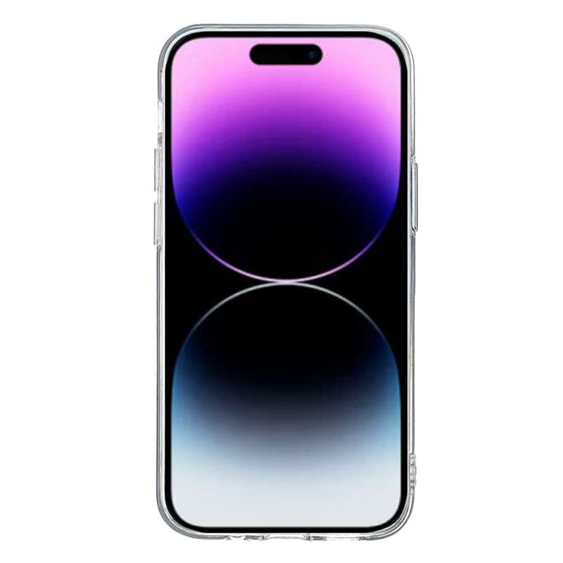For iPhone 15 Pro Max Colored Drawing Pattern Transparent TPU Phone Case(Bear)