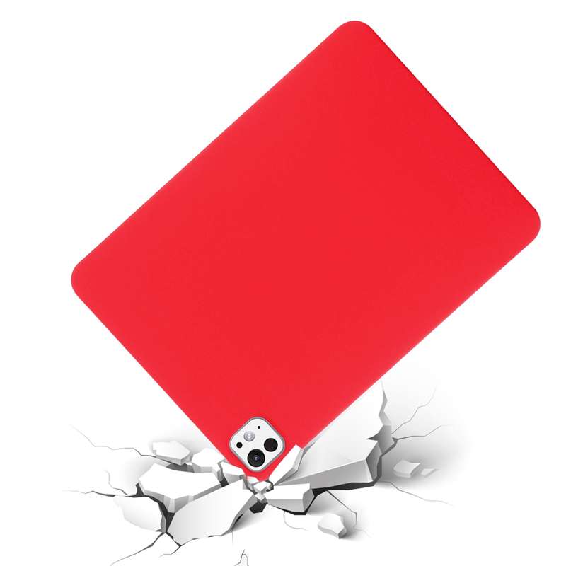 For iPad Pro 11 2024 Pure Color Liquid Silicone Shockproof Tablet Case(Red)