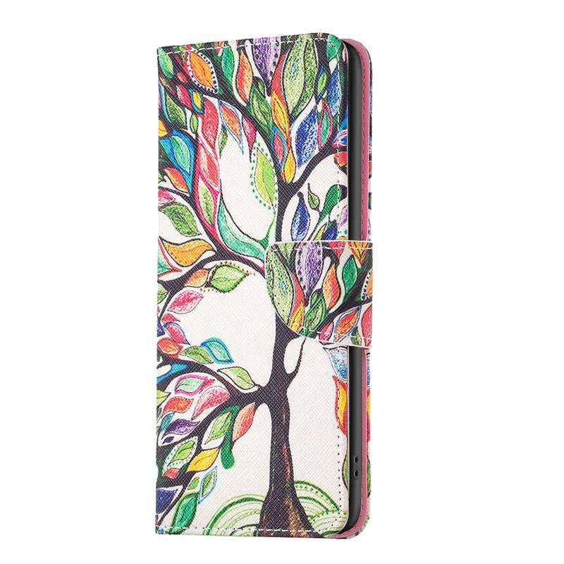 For OPPO Reno12 Global Colored Drawing Pattern Leather Phone Case(Tree Life)