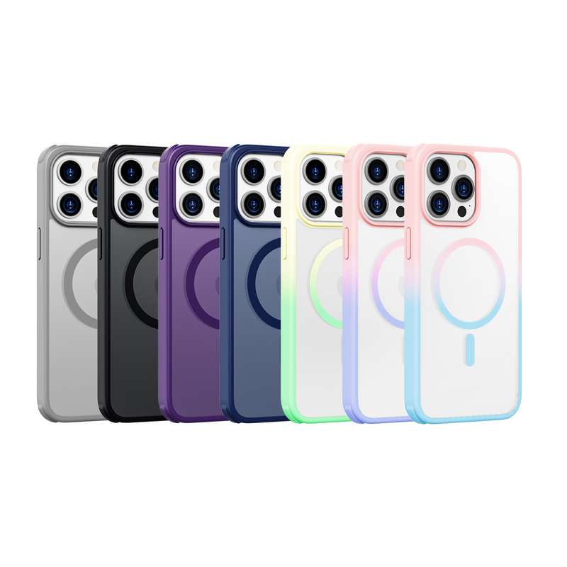 For iPhone 15 Pro Max Colorful MagSafe PC + TPU Phone Case(Fruit Green)