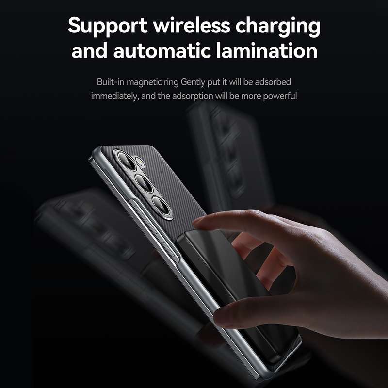 For Samsung Galaxy Z Fold5 SULADA 600D Kevlar Texture PC Shockproof Phone Case(Black)