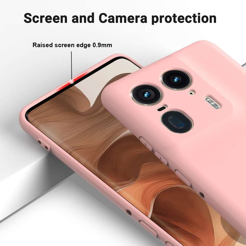 For Motorola Edge 50 Ultra Solid Color Liquid Silicone Dropproof Full Coverage Phone Case(Pink)