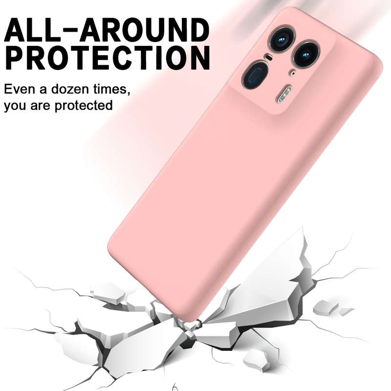 For Motorola Edge 50 Ultra Solid Color Liquid Silicone Dropproof Full Coverage Phone Case(Pink)