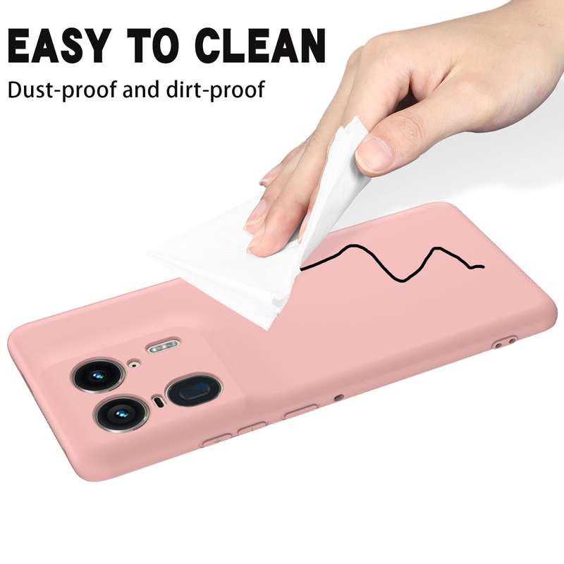 For Motorola Edge 50 Ultra Solid Color Liquid Silicone Dropproof Full Coverage Phone Case(Pink)