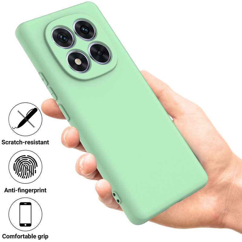 For Redmi Note 14 Pro 5G Solid Color Liquid Silicone Dropproof Full Coverage Phone Case(Red)