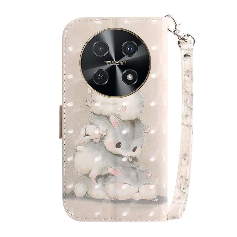 For Huawei nova 12i 4G Global 3D Colored Horizontal Flip Leather Phone Case(Squirrels)