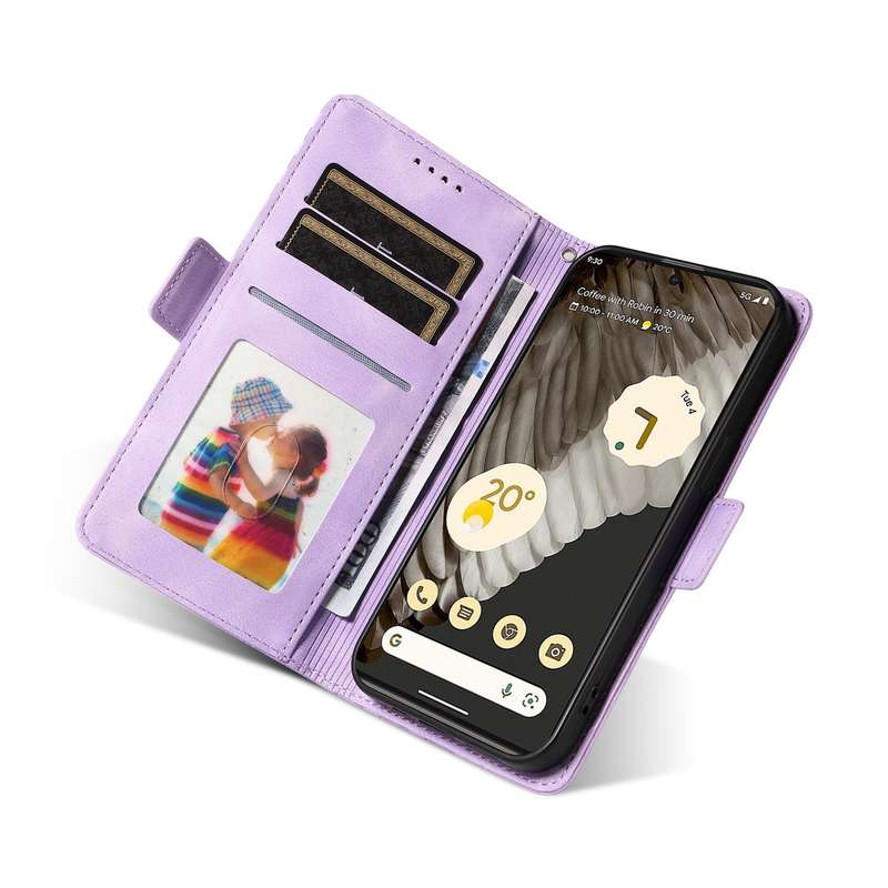 For Google Pixel 7 Pro Embossed Rhombus Starry Leather Phone Case(Purple)