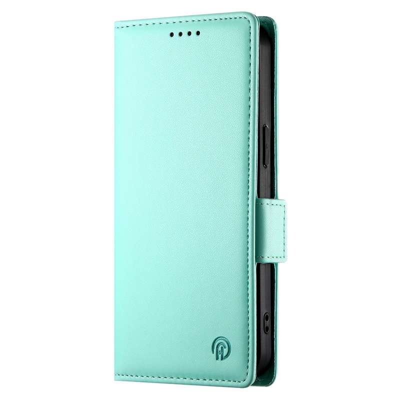 For Realme 12 Side Buckle Magnetic Frosted Leather Phone Case(Mint Green)