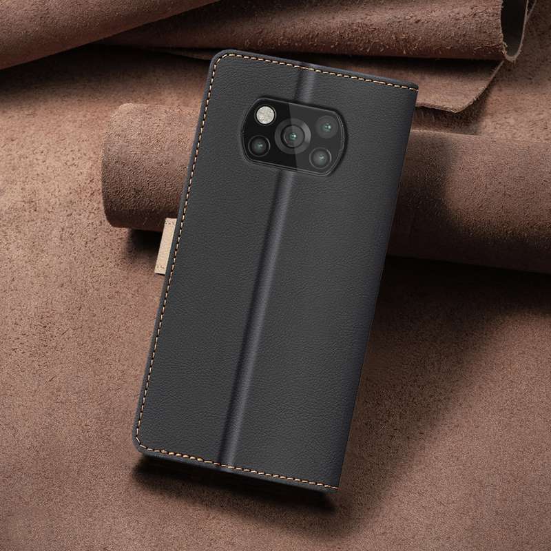 For Xiaomi Poco X3 / X3 NFC Color Matching RFID Anti-theft Leather Phone Case(Black)