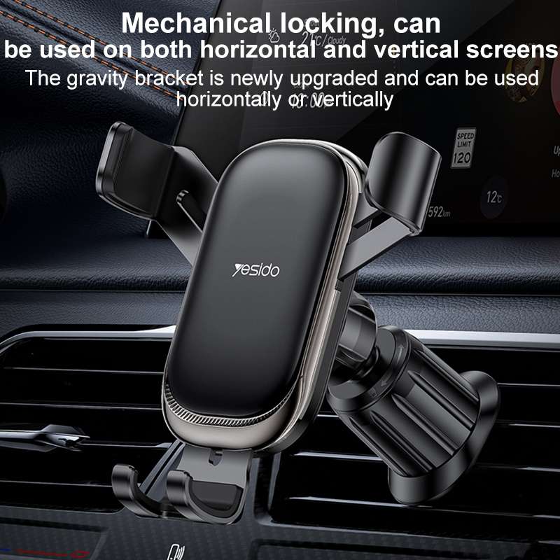 Yesido C247 Air Vent Gravity Car Holder(Black)