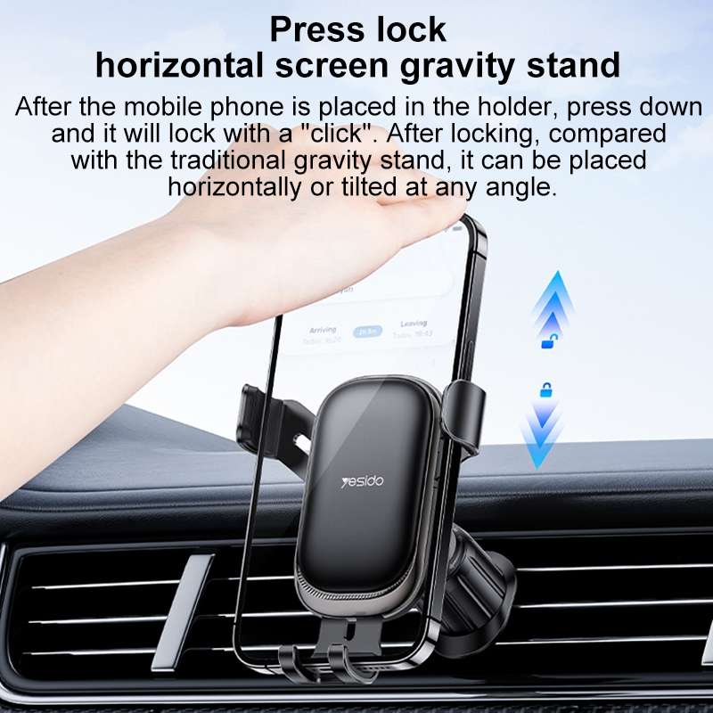 Yesido C247 Air Vent Gravity Car Holder(Black)