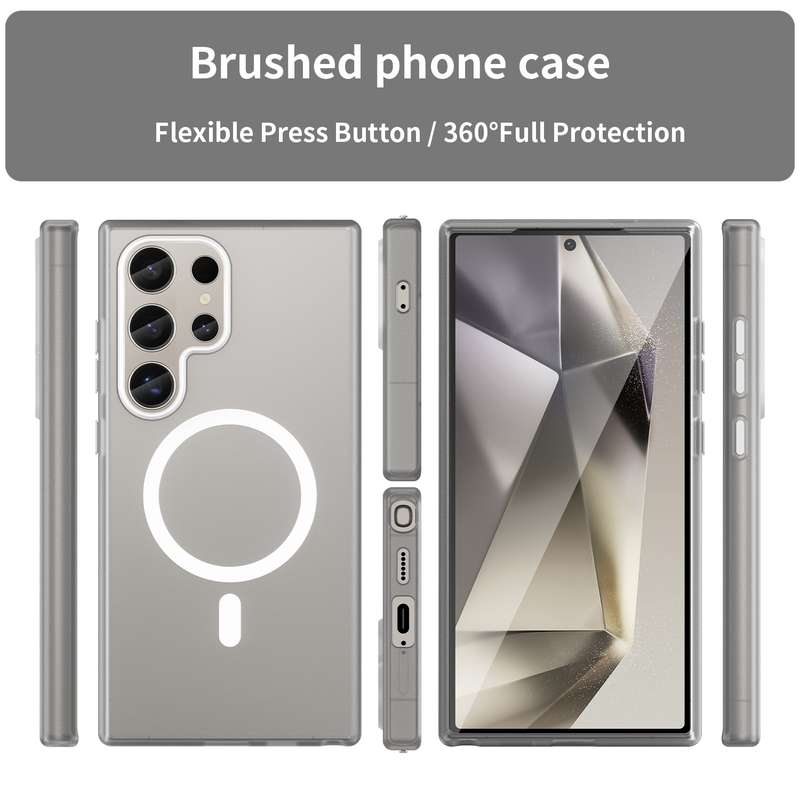 For Samsung Galaxy S24 Ultra 5G MagSafe Frosted Translucent TPU + PC Full Coverage Phone Case(W