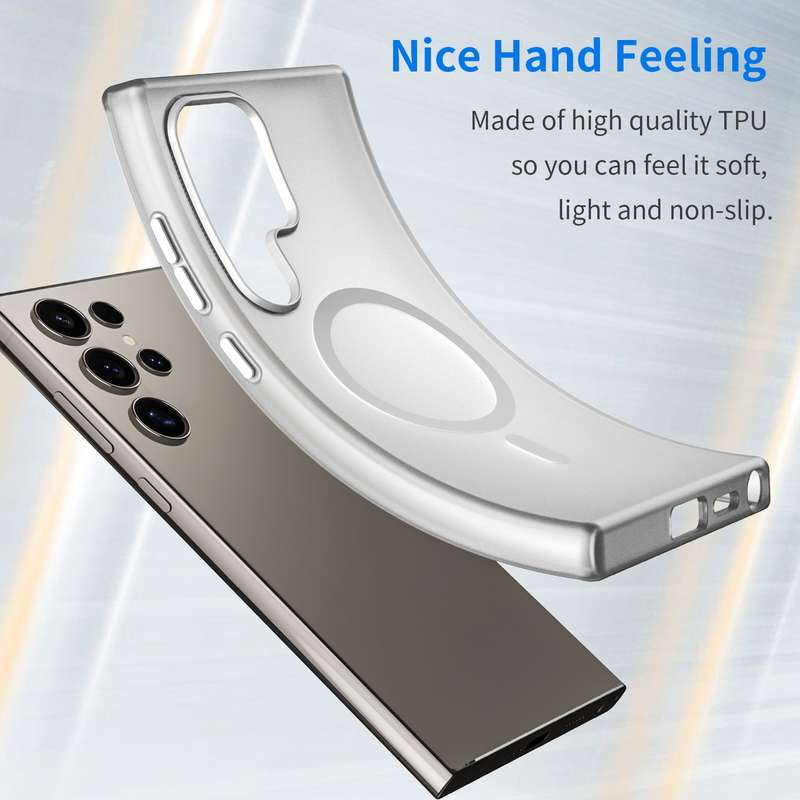 For Samsung Galaxy S24 Ultra 5G MagSafe Frosted Translucent TPU + PC Full Coverage Phone Case(W