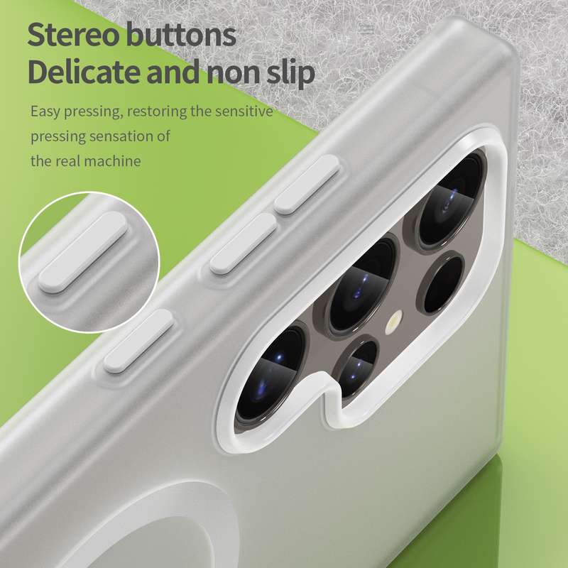 For Samsung Galaxy S24 Ultra 5G MagSafe Frosted Translucent TPU + PC Full Coverage Phone Case(W