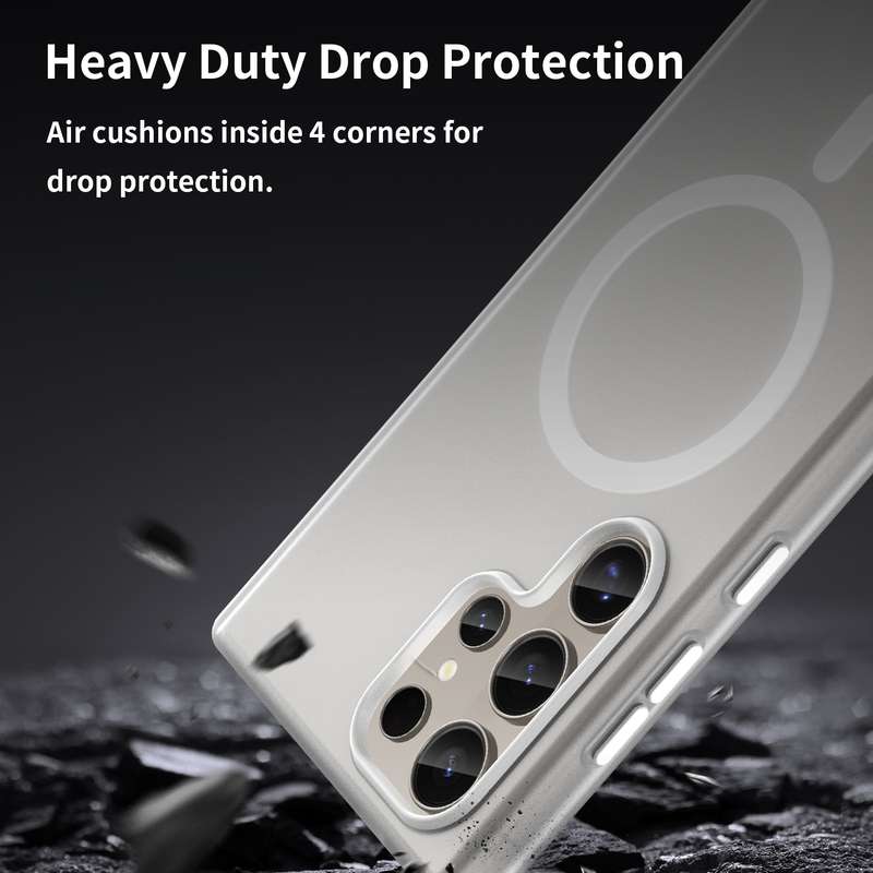 For Samsung Galaxy S24 Ultra 5G MagSafe Frosted Translucent TPU + PC Full Coverage Phone Case(W