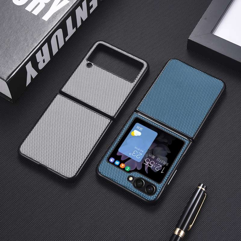 For Samsung Galaxy Z Flip6 Nylon Woven Texture Folding Phone Case(Grey)