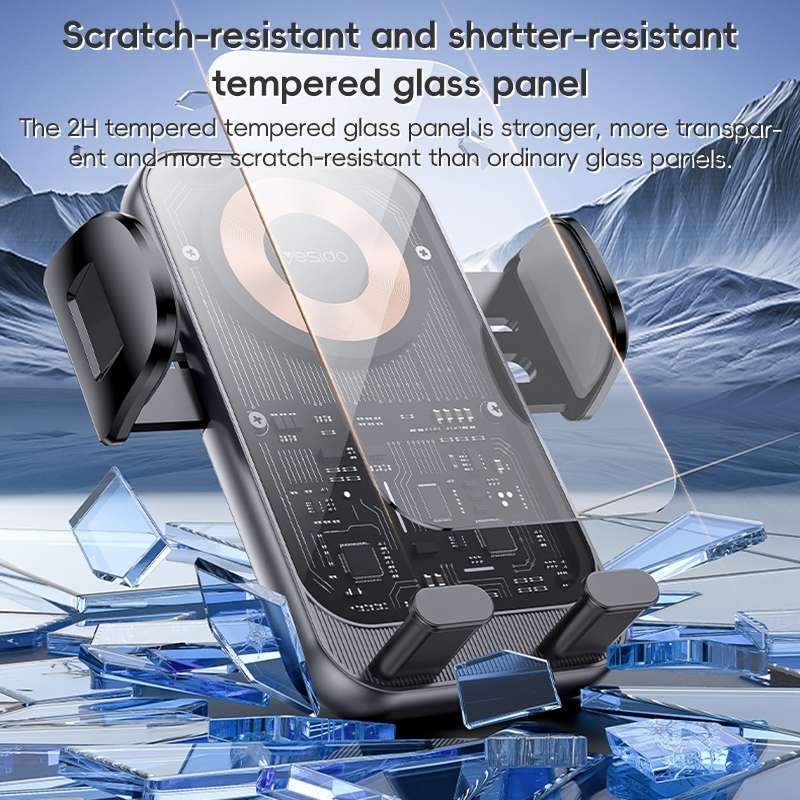 Yesido C307 15W Suction Cup Car Wireless Charging Holder(Black)