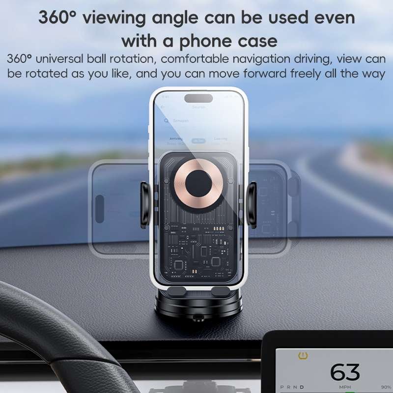 Yesido C307 15W Suction Cup Car Wireless Charging Holder(Black)