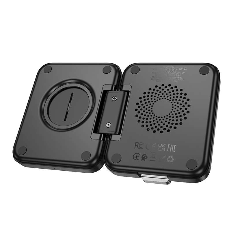hoco CQ11 Ingenious 3 in 1 Folding Magnetic Wireless Charging(Black)