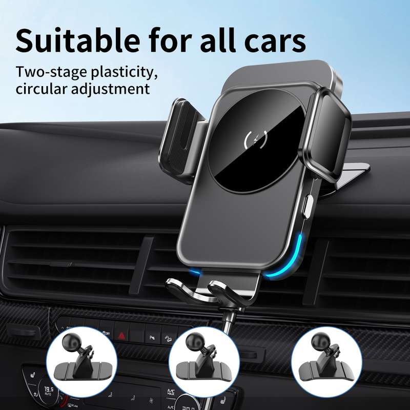 M7 Intelligent Sensing Fast Wireless Charging Car Holder(Black)