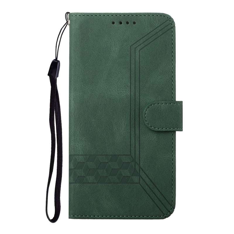 For Redmi Note 14 5G Cubic Skin Feel Flip Leather Phone Case(Blue)