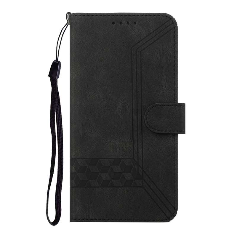 For Redmi Note 14 5G Cubic Skin Feel Flip Leather Phone Case(Blue)