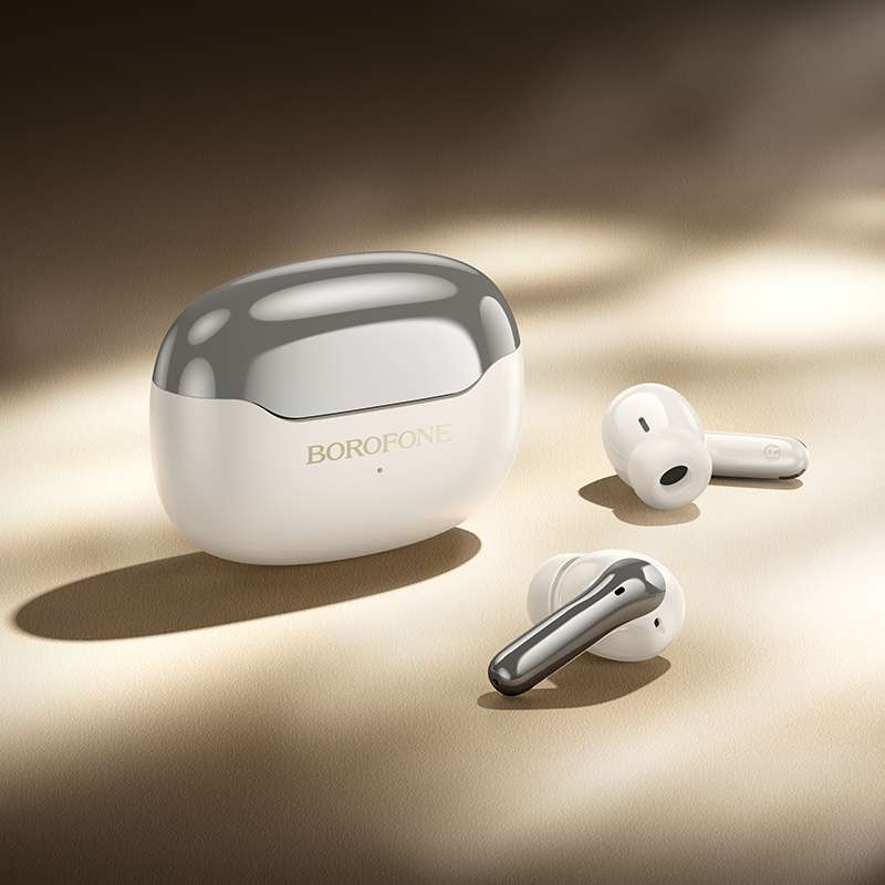 Borofone FQ1 Plus TWS Shine ANC+ENC Noise Reduction Wireless BT Headset Earbuds(White)
