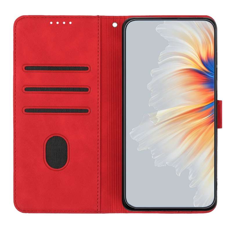 For Redmi Note 14 Pro+ 5G Heart Pattern Skin Feel Leather Phone Case(Red)