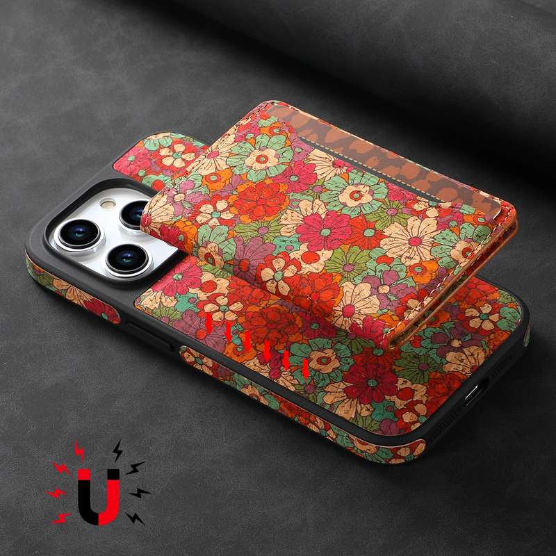 For iPhone 15 Plus MagSafe Detachable Card Slot Holder Phone Case(Red)