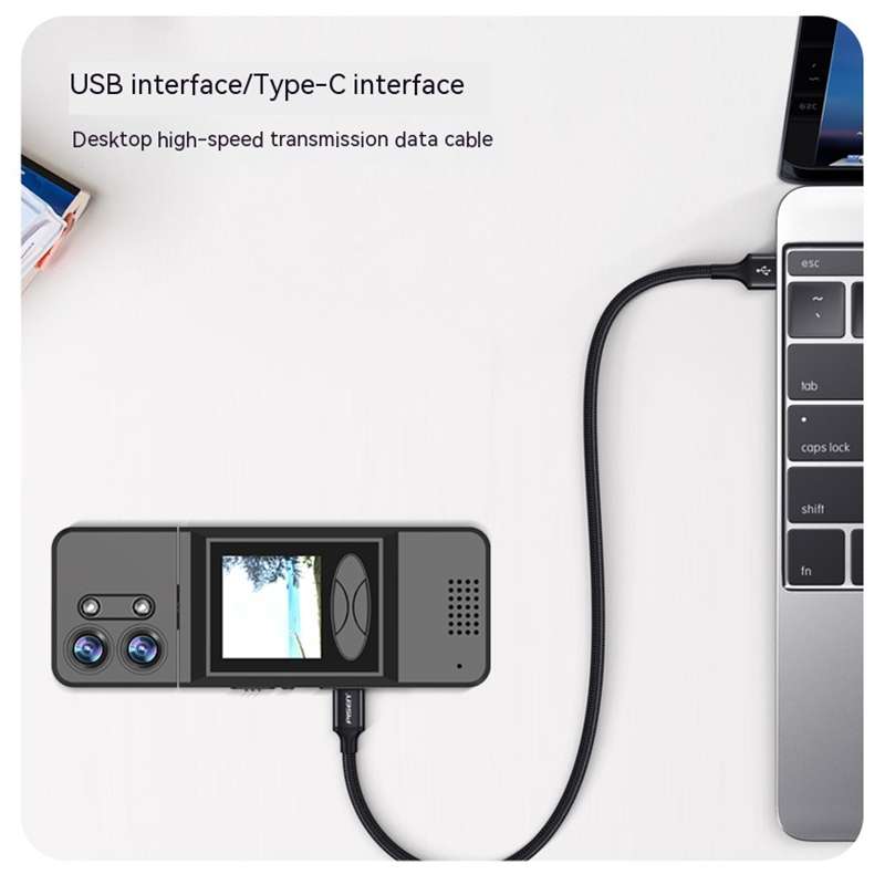 A3 1.5 inch Color Screen 180 Degree Rotation HD Outdoor Sports Recorder(Black)
