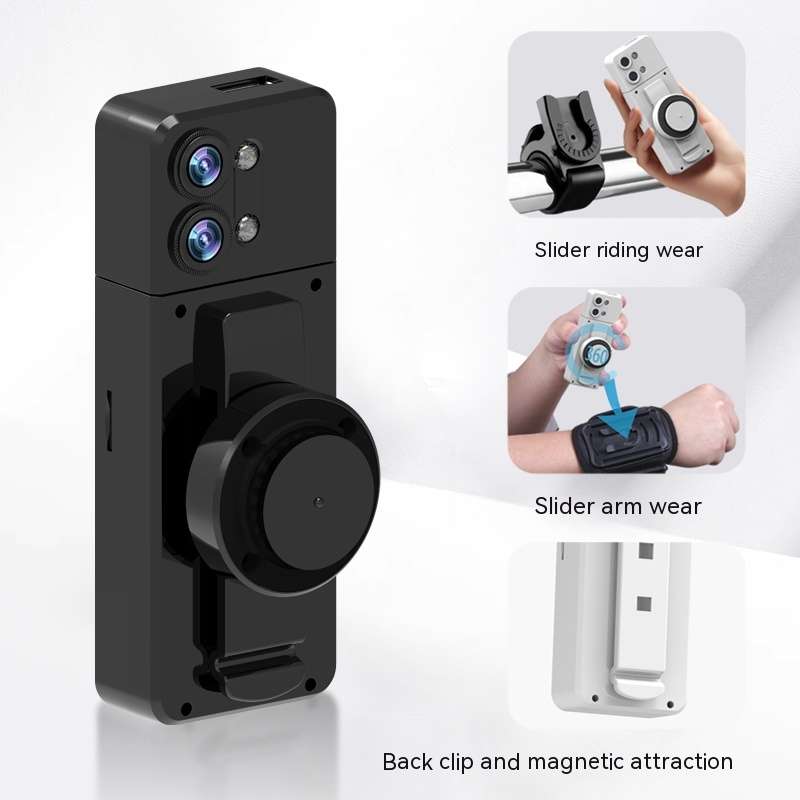 A3 1.5 inch Color Screen 180 Degree Rotation HD Outdoor Sports Recorder(Black)