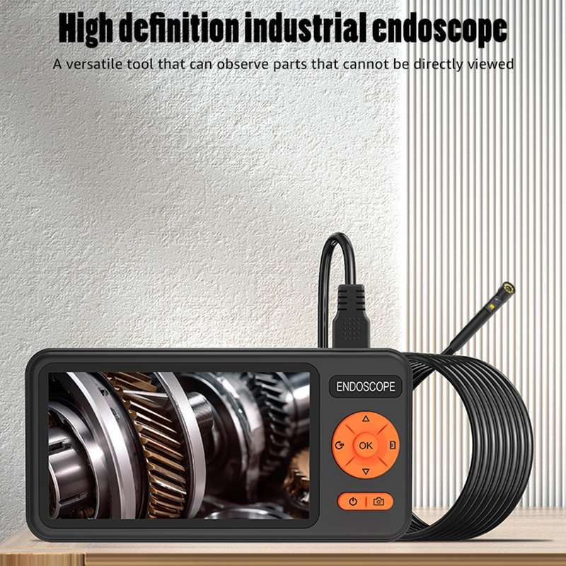 T29 5 inch IPS Screen 5.5mm Dual Lens IP67 Waterproof Industrial Endoscope With Bracket, Length:3.5m