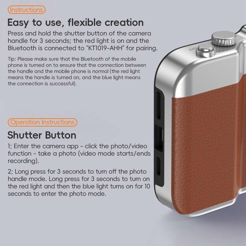 For iPhone 14 3D Retro Bluetooth Camera Magsafe Mirror Phone Case(Brown)