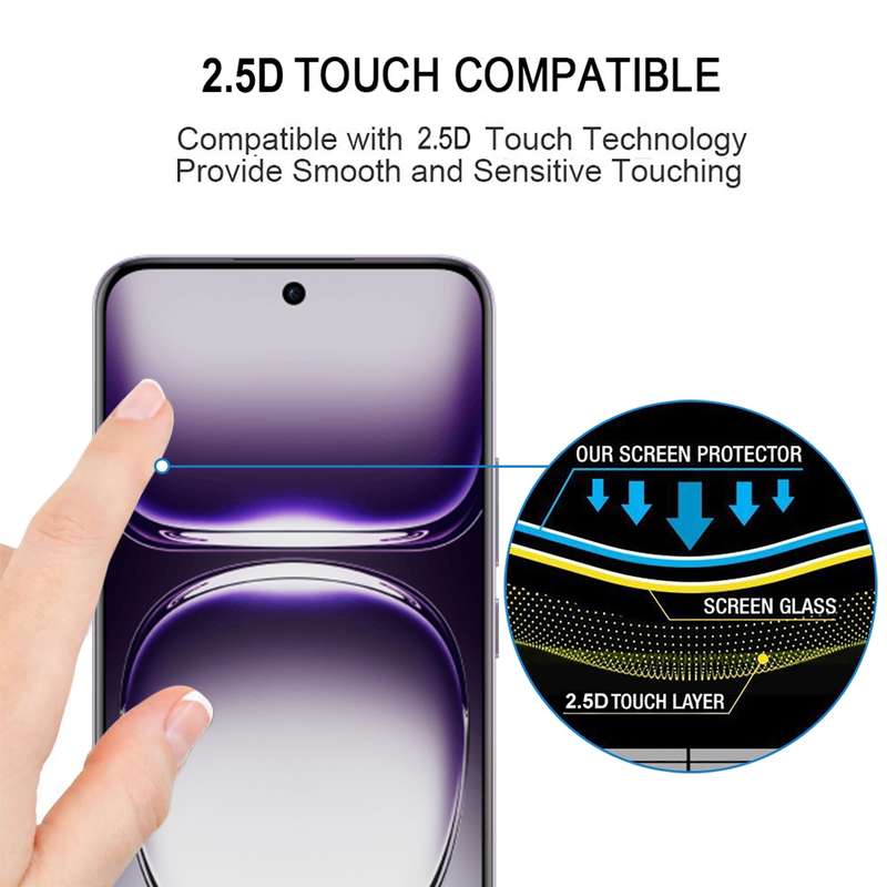 For OPPO Reno12 Pro Global 25pcs Full Glue 9H HD 3D Curved Edge Tempered Glass Film(Black)